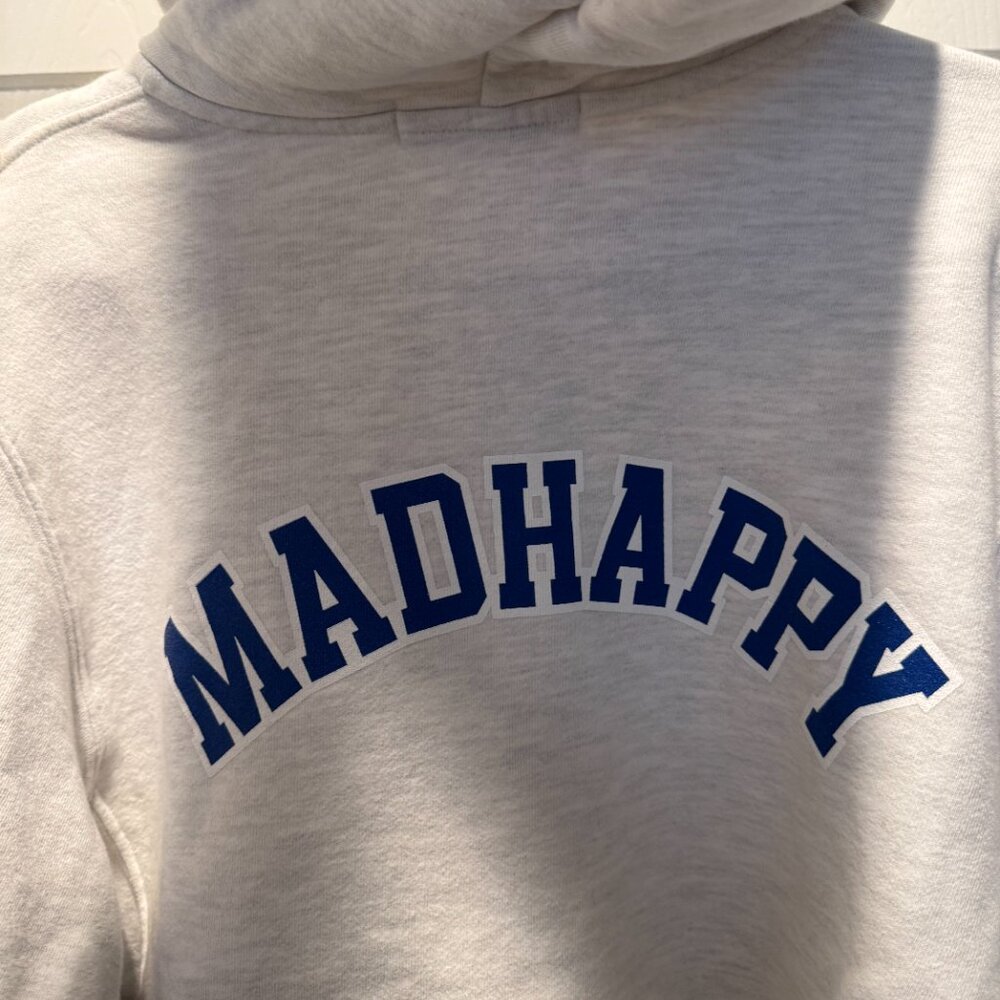 Madhappy x Dodgers Crystal Logo Fleece Hoodie Grey Ash Size Small - Picture 6 of 7